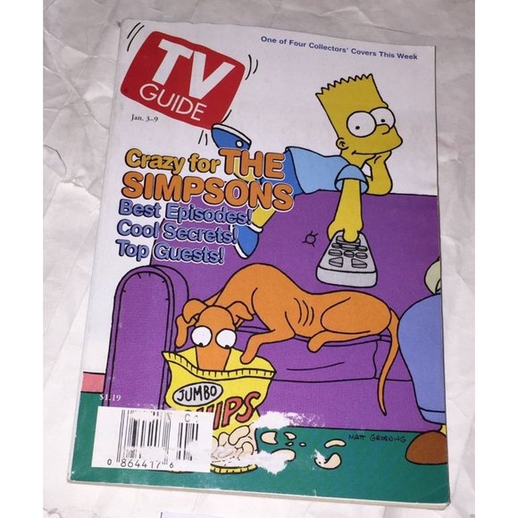 Vintage TV Guide Crazy for The Simpsons Jan 3-9, 1998 Book - Picture 1 of 7